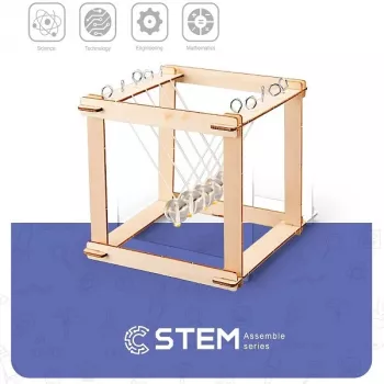 EXTRA DIGITAL Ξύλινο Κιτ Συναρμολόγησης Newton's Cradle, Εκπαιδευτικό Μοντέλο