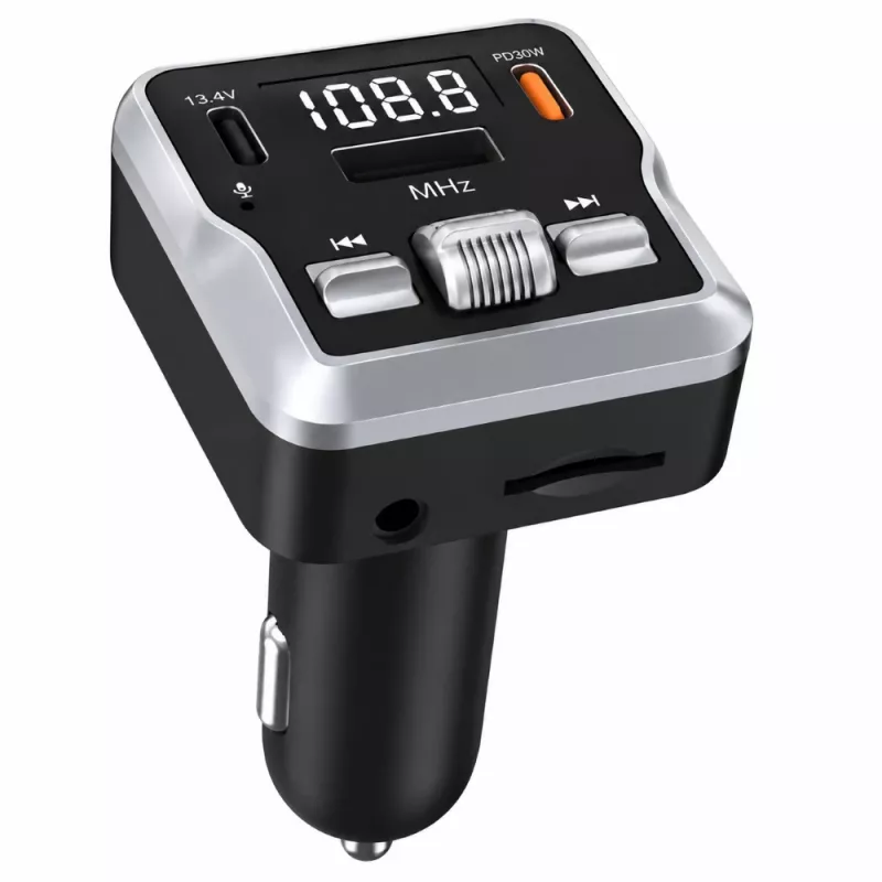 EXTRALINK Πομποδέκτης Bluetooth FM με 2 θύρες φόρτισης USB και υποδοχή κάρτας MicroSD