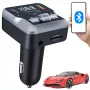 EXTRALINK Πομποδέκτης Bluetooth FM με 2 θύρες φόρτισης USB και υποδοχή κάρτας MicroSD