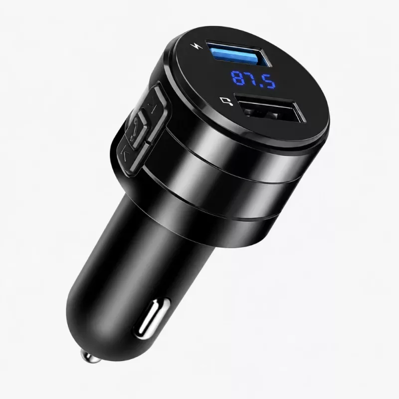 EXTRALINK Πομποδέκτης Bluetooth FM με 2x φορτιστή USB, ανοιχτή ακρόαση, μαύρο