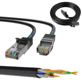 Extralink Cat.5e FTP καλώδιο δικτύου LAN Patch 10m, χαλκός συνεστραμμένο ζεύγος