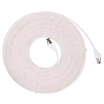 EXTRALINK Cat.8 U/FTP επίπεδο καλώδιο Ethernet patch 10m 40Gbps λευκό