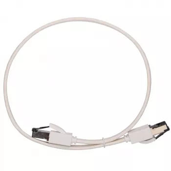 EXTRALINK Καλώδιο δικτύου LAN Cat.8 U/FTP 0,5m 40G επίπεδο, θωρακισμένο, θωρακισμένο ζεύγος με φύλλο, γυμνός χαλκός, λευκό