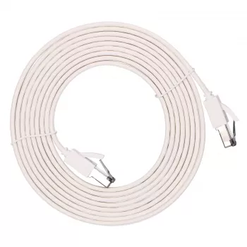 EXTRALINK καλώδιο δικτύου LAN Patch Cat.8 U/FTP 2m 40G επίπεδο, θωρακισμένο, θωρακισμένα ζεύγη με φύλλο, χαλκός, λευκό