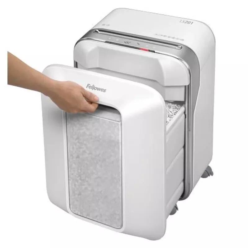 Fellowes Powershred LX201 Micro-Cut Καταστροφέας Εγγράφων, 12 φύλλα, 22 λίτρα, Λευκό