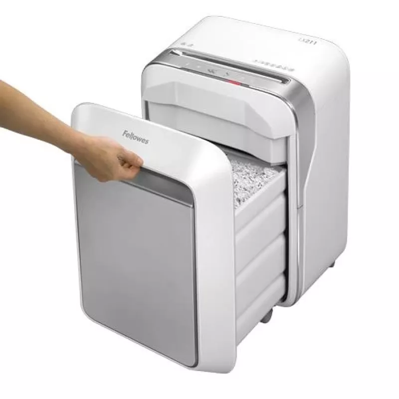 Fellowes Powershred LX211 Micro-Cut Καταστροφέας Εγγράφων, 15 φύλλα, 23 λίτρα, Λευκό