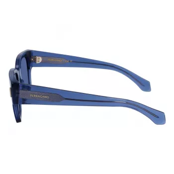 FERRAGAMO ανδρικά γυαλιά ηλίου SF2010S522143 - ορθογώνιος σκελετός ασετάτη, προστασία UV400, φακοί 52 mm