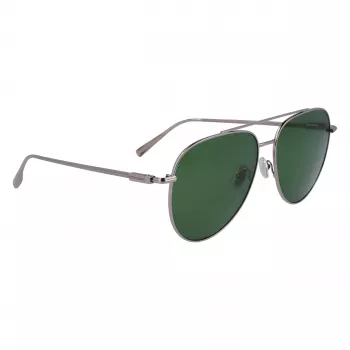 FERRAGAMO SF308S-44 ανδρικό ορθογώνιο γυαλί ηλίου - καφέ σκελετός ασετάτ havana, γκρι φακοί πολυανθρακικού, προστασία UV400