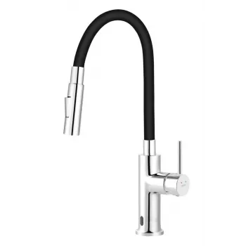 FERRO KITCHEN MIXER DISTANZA SENSOR FLEXSPOUT Μπαταρία κουζίνας χωρίς επαφή με συρόμενο εκτοξευτήρα, χρώμιο