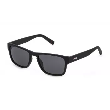 FILA SFI099V55U28P ανδρικό ορθογώνιο γυαλί ηλίου μαύρο/γκρι UV400