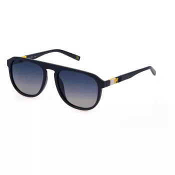 FILA SFI528-563GUP unisex ορθογώνια γυαλιά ηλίου - μαύρος σκελετός, γκρι φακοί διαβάθμισης 56/19/145 mm
