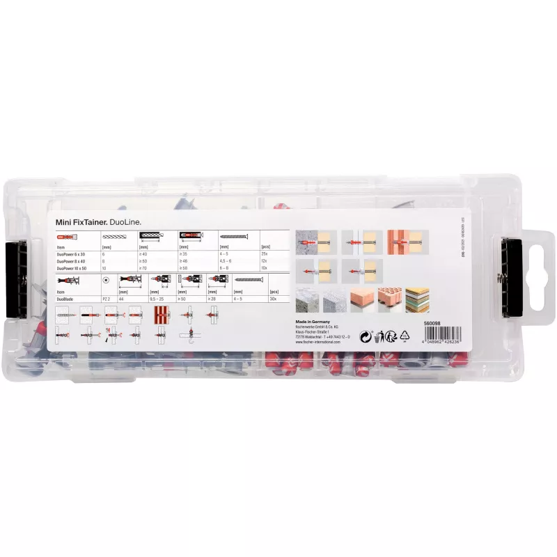 fischer MiniFixTainer DuoLine Σετ στερέωσης 77 τεμαχίων 560098