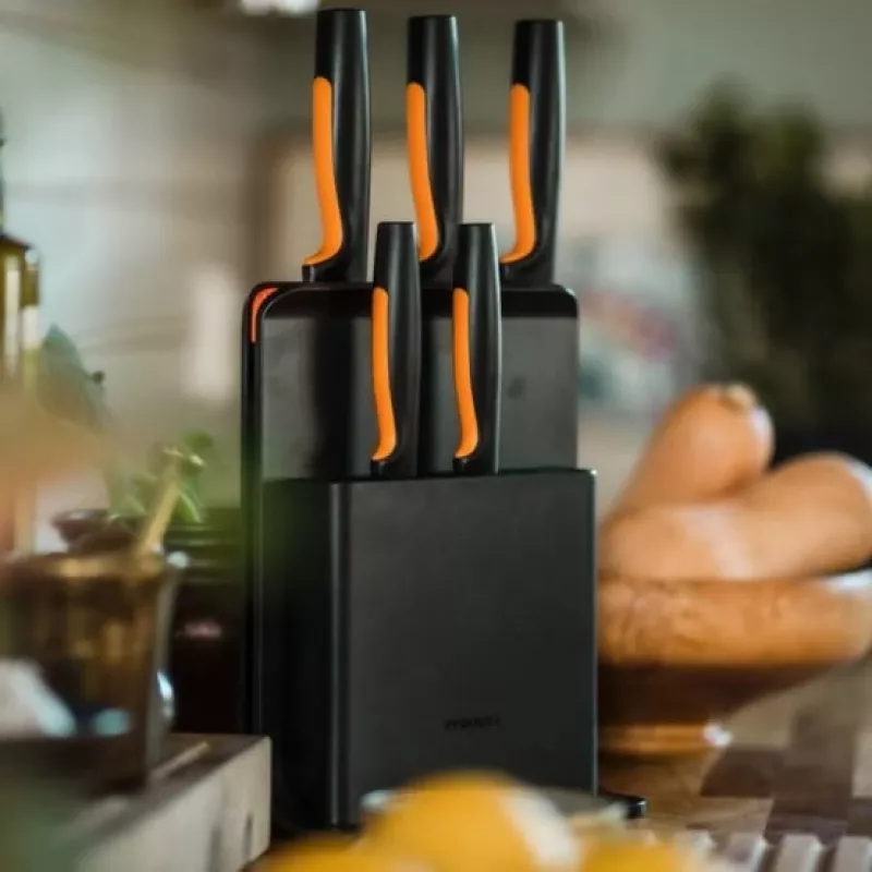 Fiskars Functional Form Σετ Βάσης Μαχαιριών 6 τεμ. με 5 Μαχαίρια