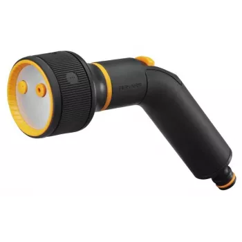 FISKARS πολλαπλό πιστόλι ψεκασμού 3 τύπων δέσμης ακροφύσιο ποτίσματος με SoftGrip™, Μαύρο/Πορτοκαλί