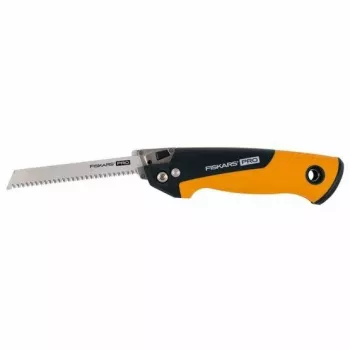 Fiskars Pro Compact Πριόνι χειρός αναδιπλούμενο, λεπίδα 160 mm, δύο λεπίδες, λαβή SoftGrip, κλείδωμα ασφαλείας