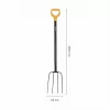 Fiskars Solid πιρούνι κομποστοποίησης με κεφαλή από χάλυβα bor, λαβή D, 4 δόντια, 1220 mm