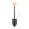 Fiskars Solid+ XL Φτυάρι με κοφτερή λεπίδα και ατσάλινη λαβή D, λεπίδα από χάλυβα Borst, 1250 mm