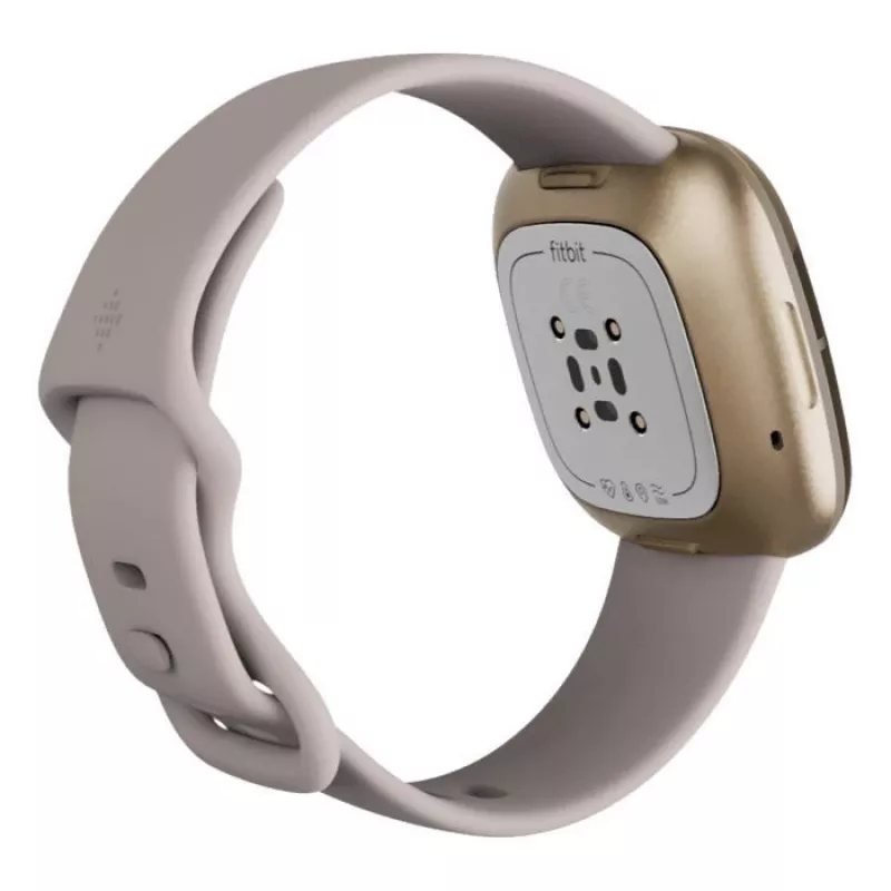 Fitbit Sense Lunar Soft Gold Stainless Steel Λευκό