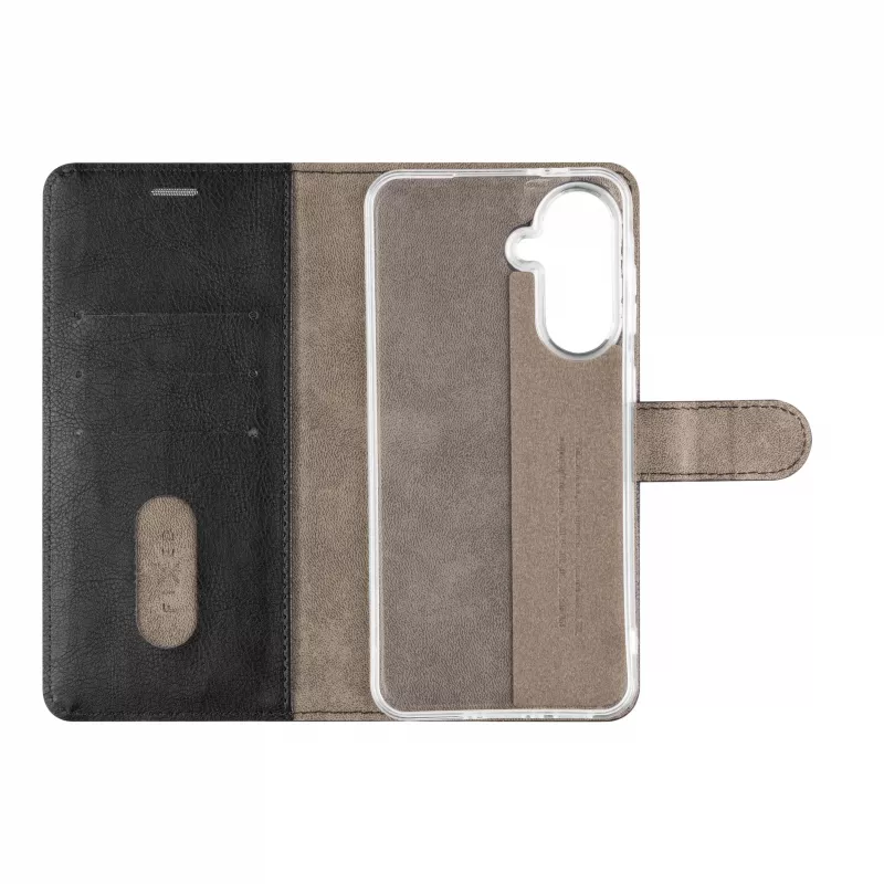 Fixed Opus Book Case για Samsung Galaxy A37 5G, Τεχνητό δέρμα, Μαύρο