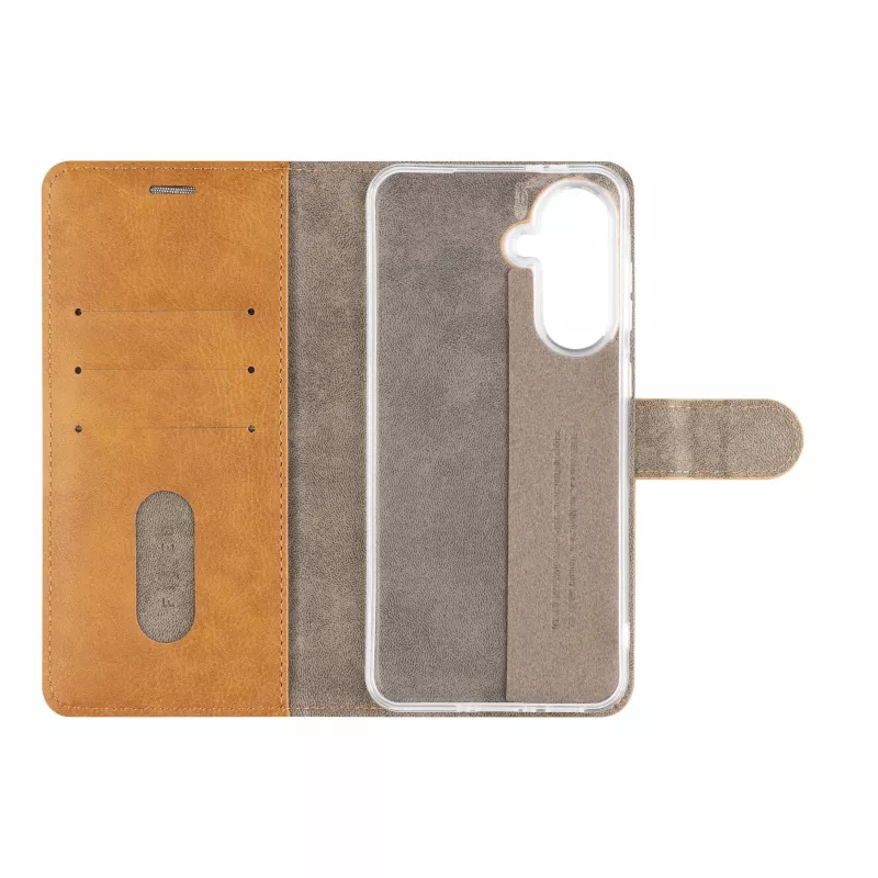 Fixed Opus Book Case για Samsung Galaxy A37 5G, τεχνητό δέρμα, καφέ