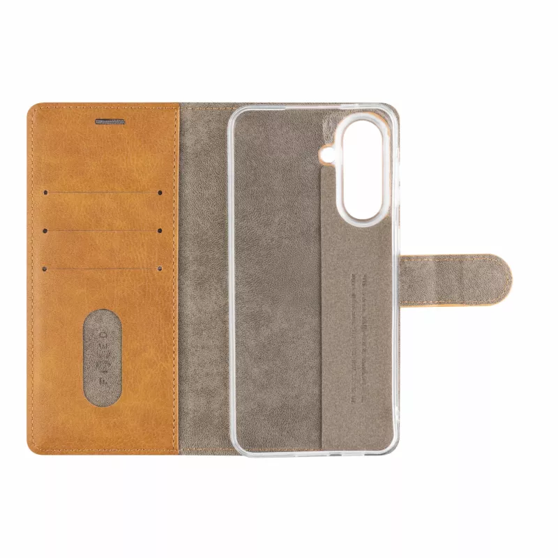 Fixed Opus Book Θήκη για Samsung Galaxy A57 5G, τεχνητό δέρμα, καφέ