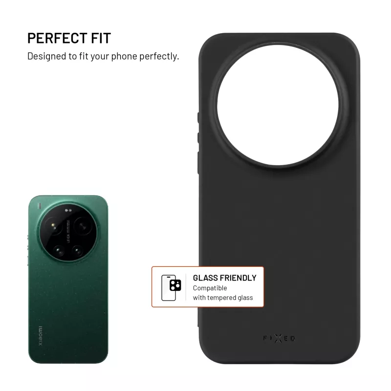 Fixed Story Θήκη πλάτης για Xiaomi 17 Ultra, από καουτσούκ, μαύρο