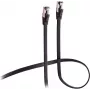 Flexline Patchkabel CAT 8.1 U/FTP PIMF, επίπεδο, εξαιρετικά εύκαμπτο, μαύρο, 1,5 m