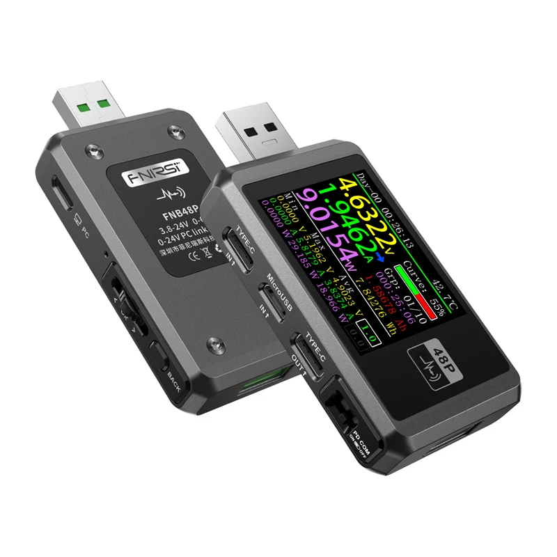 FNIRSI FNB48P USB Port Τεστέρ Μαύρο