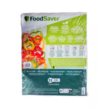 FoodSaver Macom 3201 ορθογώνιο σετ αποθήκευσης τροφίμων με διανομέα, 32 τεμ., λευκό/διαφανές