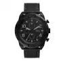 Fossil FS5874 ανδρικό ρολόι με μπλε καντράν και καφέ δερμάτινο λουράκι 42mm