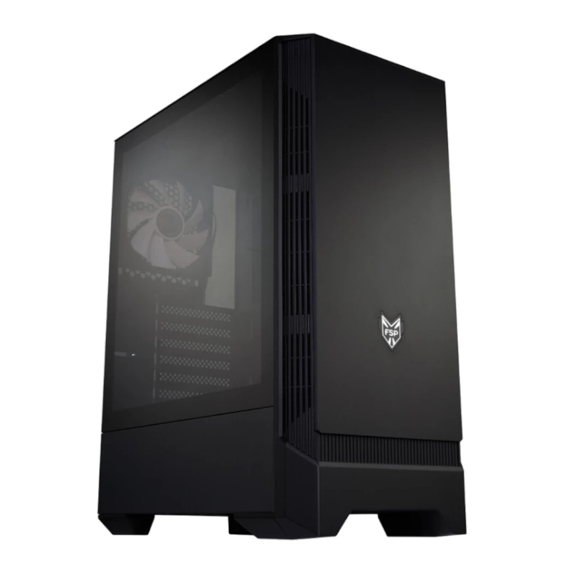 FSP CMT260 ATX Mid-Tower Gaming-Κουτί - Tempered Glass, Μαύρο