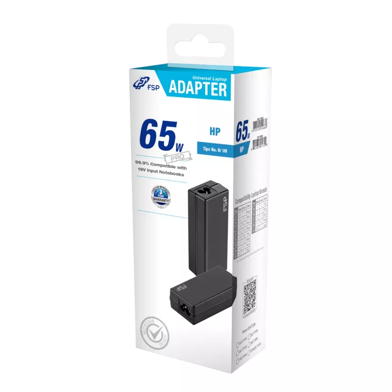 FSP PRO 65W Καθολικός προσαρμογέας laptop – HP