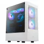 GAMDIAS Talos E3 MESH Gaming Midi-Tower Κουτί, λευκό, tempered glass, 4x120mm ARGB ανεμιστήρες, ATX/Micro-ATX/Mini-ITX, Mesh μπροστινό πάνελ