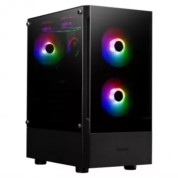 GAMDIAS Talos E3 RGB κουτί Midi-Tower ATX με πλαϊνό από σκληρυμένο γυαλί (μαύρο)