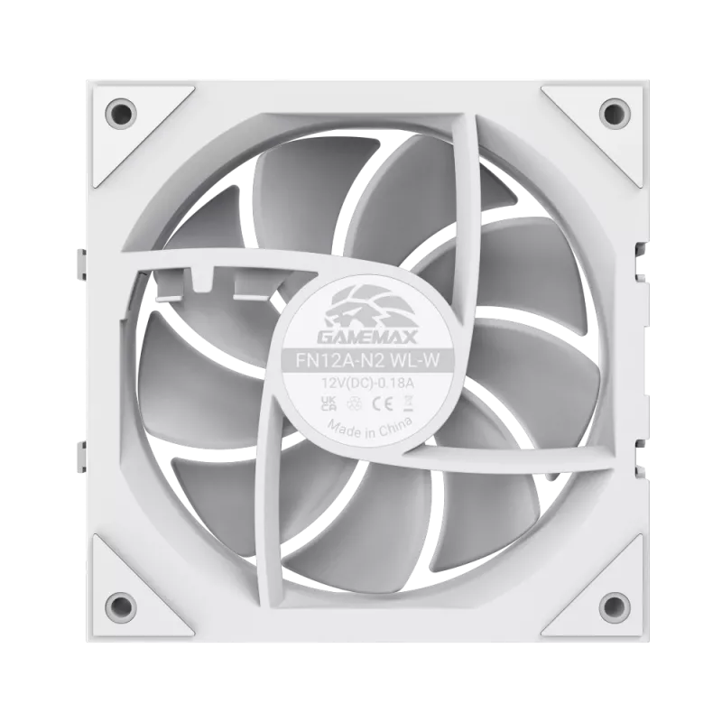 Gamemax FN12A-N2 WL-W Ανεμιστήρας Κουτιού Λευκός