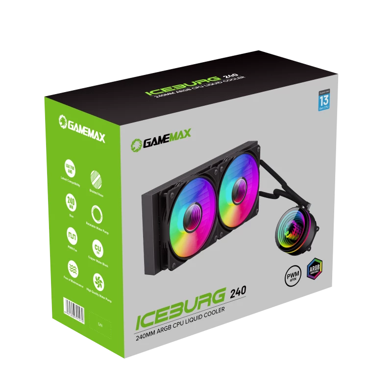 GAMEMAX ICEBURG 240 INFINITY Υδρόψυξη CPU, Μαύρο