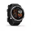 Garmin Approach S44 Ασημί Στεφάνη Αλουμινίου με Μαύρο Λουράκι Σιλικόνης