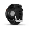 Garmin Approach S44 Ασημί Στεφάνη Αλουμινίου με Μαύρο Λουράκι Σιλικόνης