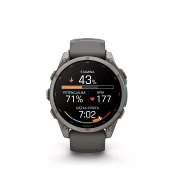 Garmin Fenix 9 – 47mm Titanium με Pebble Grey Σιλικόνης λουράκι