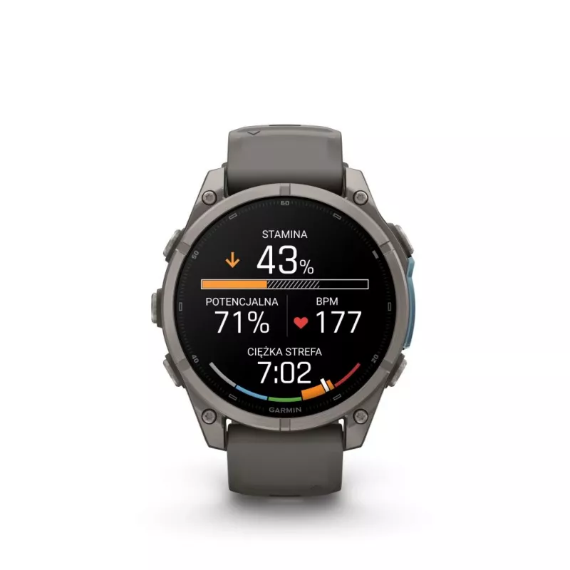 Garmin Fenix 9 – 47mm Titanium με Pebble Grey Σιλικόνης λουράκι