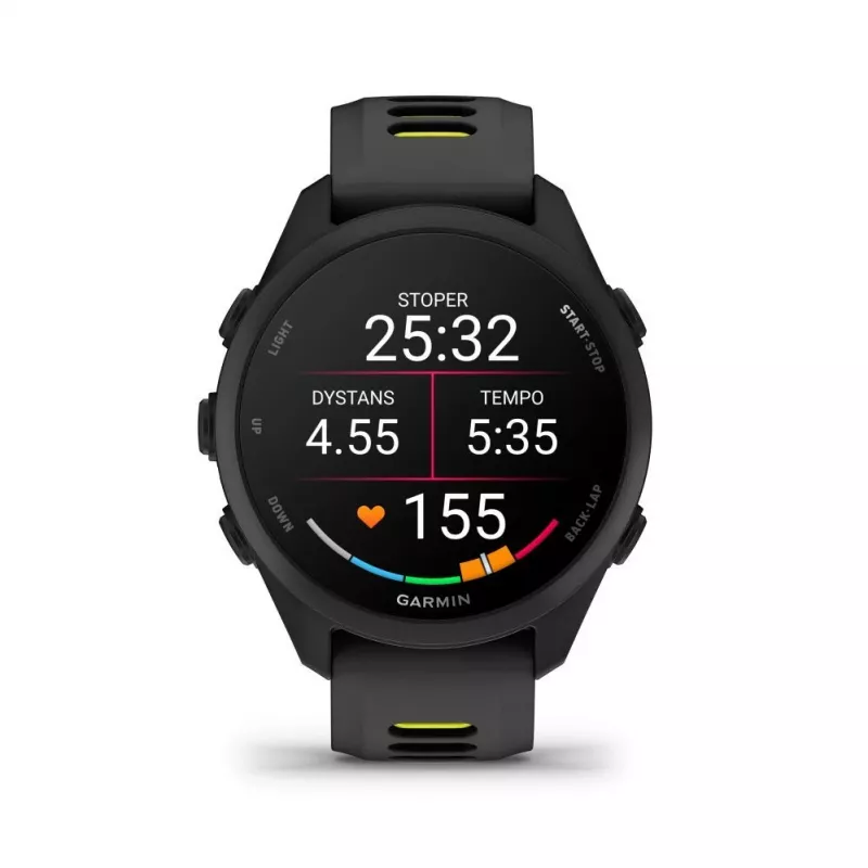 Garmin FORERUNNER 170 Μαύρο με μαύρο/κιτρινωπό λουράκι