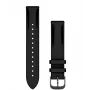 Garmin Quick Release Λουράκια (18 mm) μαύρο δέρμα, Brushed Slate Hardware