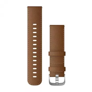 Garmin Quick Release λουράκια (22 mm) καφέ ιταλικό δέρμα, ασημί εξαρτήματα