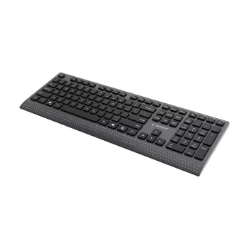 Gembird KB-MCH-06 Slim Ενσύρματο πολυμεσικό πληκτρολόγιο με προσαρμογέα Type-C, US-Layout, Μαύρο