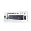 GEMBIRD KBS-WCH-04-RU Ασύρματο Σετ Πληκτρολογίου και Ποντικιού, Ρωσικό Layout, Μαύρο