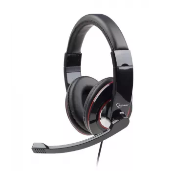Gembird MHS-001 Στερεοφωνικό Headset με Ρύθμιση Έντασης, Ενσύρματο, Over-Ear, Μαύρο
