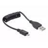 Gembird USB 2.0 Καλώδιο USB-A σε Micro-USB-B 0,6m Μαύρο Σπιράλ