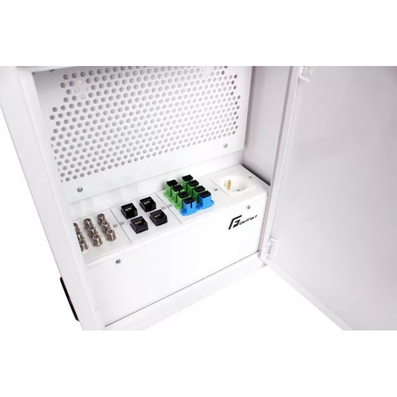 GETFORT 12-Port Cat.5e UTP 10-Inch Patch Panel, RJ45, 1U, μαύρο