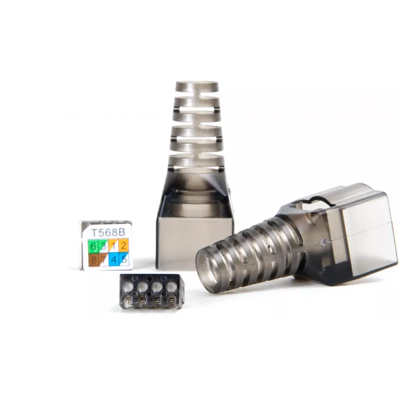 GETFORT 58459 Cat.6 UTP Tool-less RJ45 Keystone Jack, Λευκό