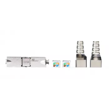GETFORT 58460 CAT.6A Μονάδα Keystone Jack RJ45 Θωρακισμένη Χωρίς Εργαλεία